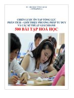 kỹ thuật ôn thi môn hóa