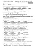 ĐỀ KIỂM TRA 1 TIẾT MÔN TIẾNG ANH 12 BAN XÃ HỘI - Mã đề: 138 pdf