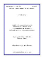 Nghiên cứu đặc điểm lâm sàng, hình ảnh cắt lớp điện toán và kết quả điều trị phẫu thuật nhồi máu ruột do tắc mạch mạc treo (tóm tắt)