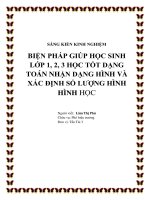 skkn biện pháp giúp học sinh lớp 1, 2, 3 học tốt dạng toán nhận dạng hình và xác định số lượng hình hình học