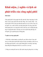 Khái niệm, ý nghĩa và lịch sử phát triển của công nghệ phôi pptx