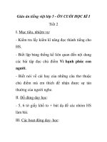 Giáo án tiếng việt lớp 5 - ÔN CUỐI HỌC KÌ I Tiết 2 pptx