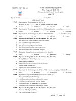 ĐỀ THI KHẢO SÁT ĐẠI HỌC LẦN I - Mã đề 175 potx