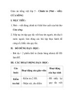 Giáo án tiếng việt lớp 5 - Chính tả (Nhớ - viết): CỬA SÔNG pdf