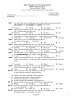 ĐỀ THI HỌC KÌ I NĂM HỌC 2010-2011 - Mã đề thi 456 ppsx