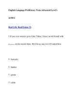 English Language Proficiency Tests-Advanced Level''''sarchiveReal Life: Real Estate (5) ppt