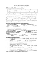 ĐỀ THI THỬ ANH VĂN - TEST 14 pps