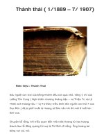Thành thái ( 1/1889 – 7/ 1907) doc