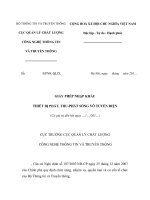 MẪU GIẤY PHÉP NHẬP KHẨU THIẾT BỊ PHÁT, THU-PHÁT SÓNG VÔ TUYẾN ĐIỆN doc