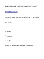 English Language Tests-Intermediate level''''s archiveUsing Adjectives (7) pdf