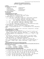 NỘI DUNG ÔN TẬP KIỂM TRA HỌC KỲ 1 MÔN TIẾNG ANH LỚP 12 ppt