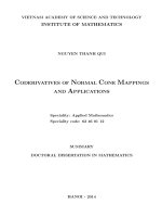 tóm tắt luận án tiến sĩ  đối đạo hàm của ánh xạ nón pháp tuyến và ứng dụng
