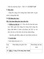 Giáo án toán học lớp 5 - Tiết 171: LUYỆN TẬP pps