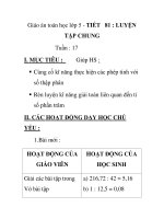 Giáo án toán học lớp 5 - TIẾT 81 : LUYỆN TẬP CHUNG pps