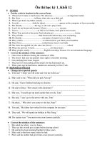 Ôn thi học kỳ 1 Khối 12 potx