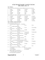 LUYỆN THI THỬ ĐẠI HỌC CAO ĐẲNG NĂM 2011 MÔN: TIẾNG ANH – T7 pot