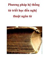 Phương pháp hệ thống từ triết học đến nghệ thuật ngôn từ_2 docx