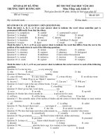 ĐỀ THI THỬ ĐẠI HỌC NĂM 2011 Môn: Tiếng Anh Khối: D doc