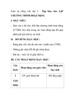 Giáo án tiếng việt lớp 5 - Tập làm văn: LậP CHƯƠNG TRÌNH HOạT ĐộNG ppsx