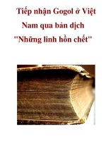 Tiếp nhận Gogol ở Việt Nam qua bản dịch 