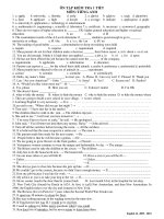 ÔN TẬP KIỂM TRA 1 TIẾT MÔN: TIẾNG ANH doc