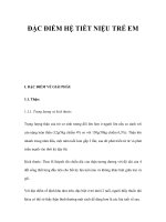 ĐẶC ĐIỂM HỆ TIẾT NIỆU TRẺ EM pot