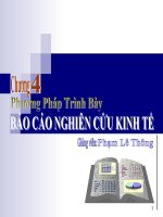 phương pháp trình bày báo cáo nghiên cứu kinh tế