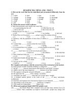 ĐỀ KIỂM TRA TIẾNG ANH - TEST 2 pot