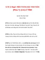 G. W. G. Hegel : HIỆN TƯỢNG HỌC TINH THẦN[Phần 7]: (A A) LÝ TÍNH_5 ppt
