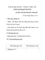 Giáo án tiếng việt lớp 5 - Chính tả : Nghe- viết : DÒNG KINH QUÊ HƯƠNG LUYỆN TẬP ĐÁNH DẤU THANH ( Ở các tiếng chứa ia / iê ) pdf