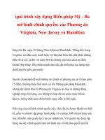 quá trình xây dựng Hiến pháp Mỹ - Ba mô hình chính quyền: các Phương án Virginia pps