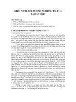 Giáo trình - Tâm lý học y học - chương 1 pps