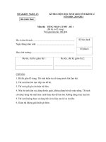 KÌ THI CHỌN HỌC SINH GIỎI TỈNH KHỐI 12 NĂM HỌC 2010-2011 - ĐỀ 1 ppt