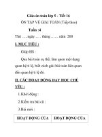 Giáo án toán lớp 5 - Tiết 16 ÔN TẬP VỀ GIẢI TOÁN (Tiếp theo) potx