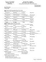 ĐỀ THI TRẮC NGHIỆM MÔN TIẾNG ANH 10 HẾT KÌ I - Mã đề thi 209 pptx