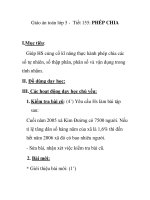 Giáo án toán lớp 5 - Tiết 155: PHÉP CHIA ppt