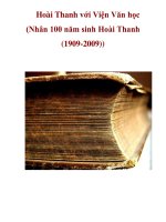 Hoài Thanh với Viện Văn học (Nhân 100 năm sinh Hoài Thanh (1909-2009)) pptx