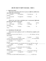 ĐỀ ÔN THI TN THPT NĂM 2011 - TEST 1 ppsx