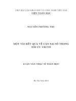 Một vài kết quả về cận sai số trong tối ưu Vectơ