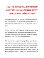 TẠO THẾ, TẠO LỰC VÀ TẠO THỜI CƠ CHO TRẬN ĐÁNH CUỐI CÙNG, QUYẾT ĐỊNH LỊCH SỬ THÁNG 10-1974_2 ppt