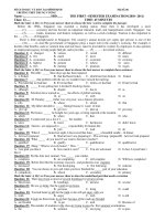 THE FIRST SEMESTER EXAMINATION(2010-2011) - Mã đề: 246 ppt