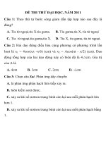 ĐỀ THI THỬ ĐẠI HỌC, NĂM 2011. pptx