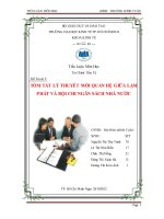 Tóm tắt lý thuyết mối quan hệ giữa lạm phát và bội chi ngân sách nhà nước