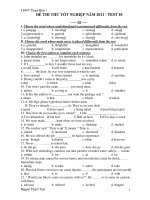 ĐỀ THI THỬ TỐT NGHIỆP NĂM 2011 - TEST 10 docx