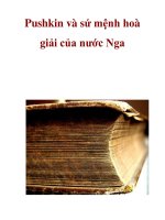 Pushkin và sứ mệnh hoà giải của nước Nga _2 ppsx