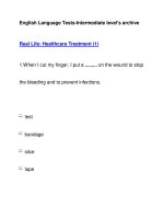 English Language Tests-Intermediate level''''s archiveReal Life: Healthcare Treatment (1) doc