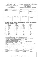 KỲ THI HỌC SINH GIỎI VÒNG HUYỆN KHỐI 11 Năm học 2011 Môn: TIẾNG ANH - ĐỀ C docx