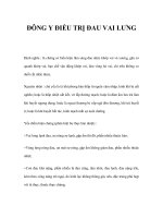 ĐÔNG Y ĐIỀU TRỊ ĐAU VAI LƯNG docx