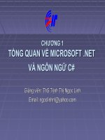 Ngôn ngữ lập trình c# chương 1