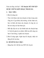 Giáo án tiếng việt lớp 5 - Kể chuyện: KỂ CHUYỆN ĐƯỢC CHỨNG KIẾN HOẶC THAM pot